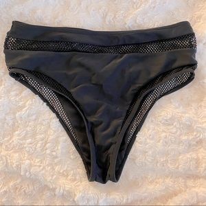 Black mesh bathing suit bottom
